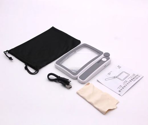 LED Lighted Reading Magnifier with Carrying Case