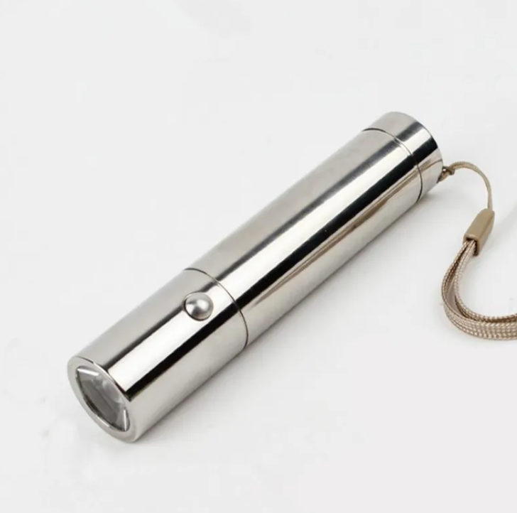 Compact Stainless Steel Pocket Flashlight